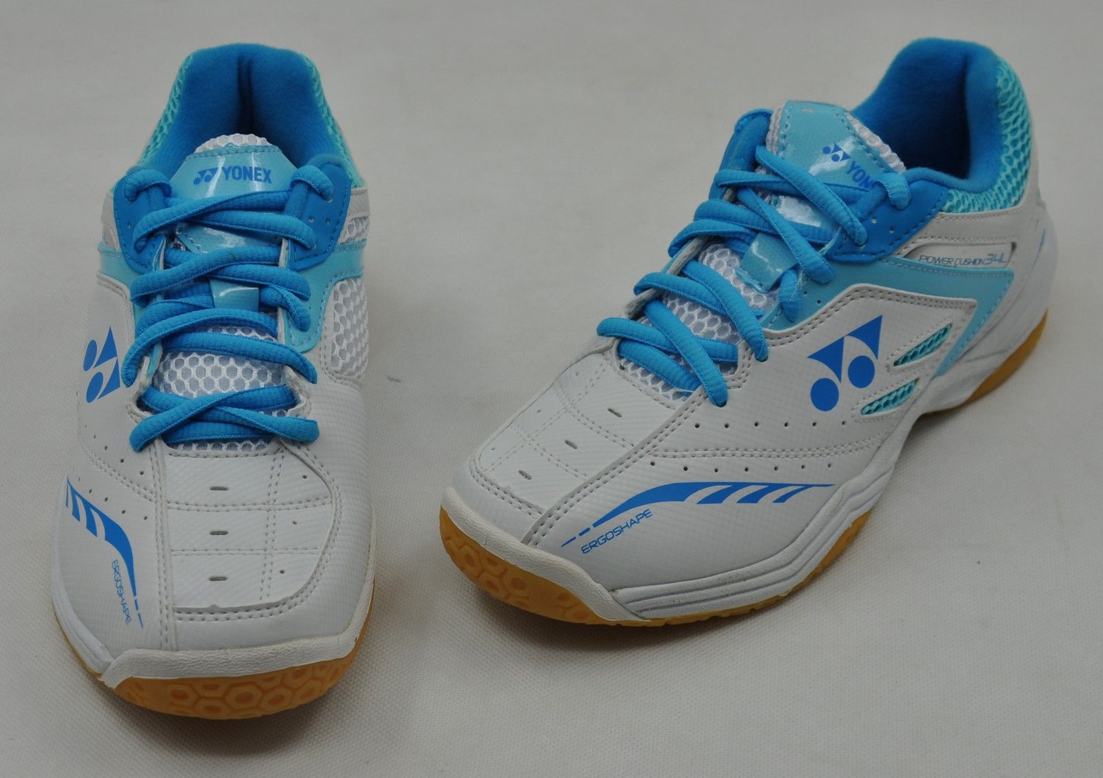 Yonex Power Cushion SHB 34 LX Ladies White Blue - Badminton Store