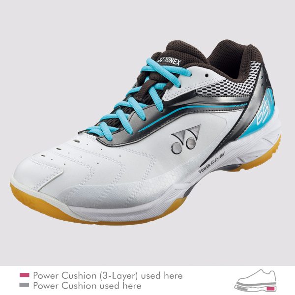 Yonex Power Cushion SHB65 Wide (SHB65W) White Blue