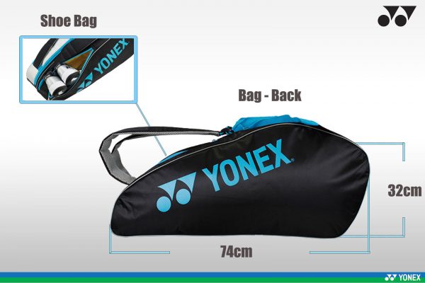 Yonex 8526EX 8+ Badminton/6 Tennis Racquet Bag - Image 4