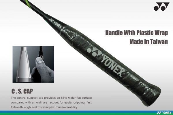 Yonex Voltric 7 DG (VT7DG) 3UG5 Black/Lime Strung - Image 7