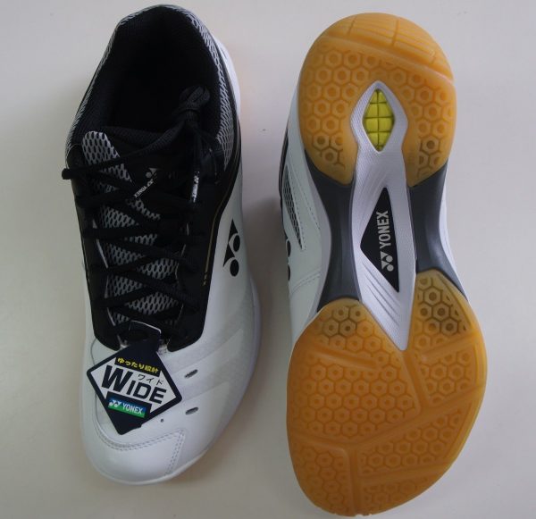 Yonex Power Cushion SHB65XWEX (4E Wide Front) White/Gold - Image 2