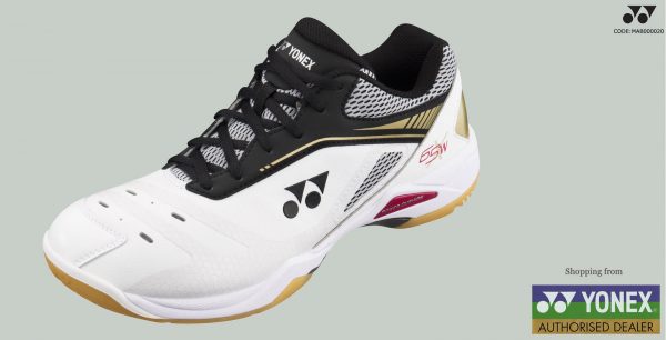 Yonex Power Cushion SHB65XWEX (4E Wide Front) White/Gold - Image 6