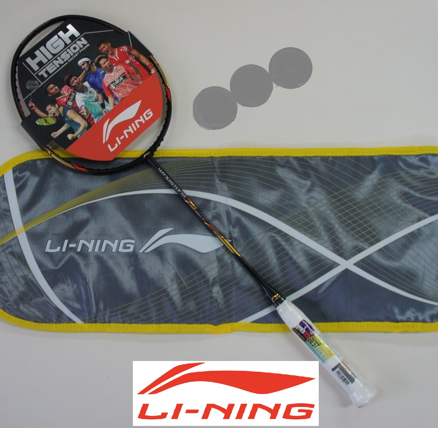 LiNing Windstorm 75 Badminton Racquet Black/Gold Badminton Store