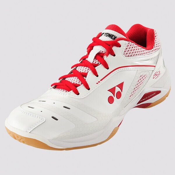 YONEX WOMENS POWER CUSHION SHB65ZLEX WHITE RED Badminton Store