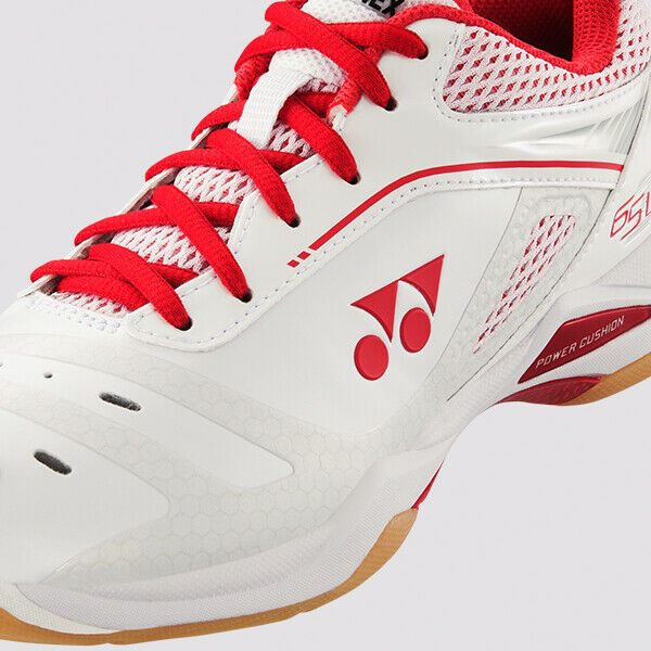 YONEX WOMENS POWER CUSHION (SHB65ZLEX) WHITE/RED - Image 3