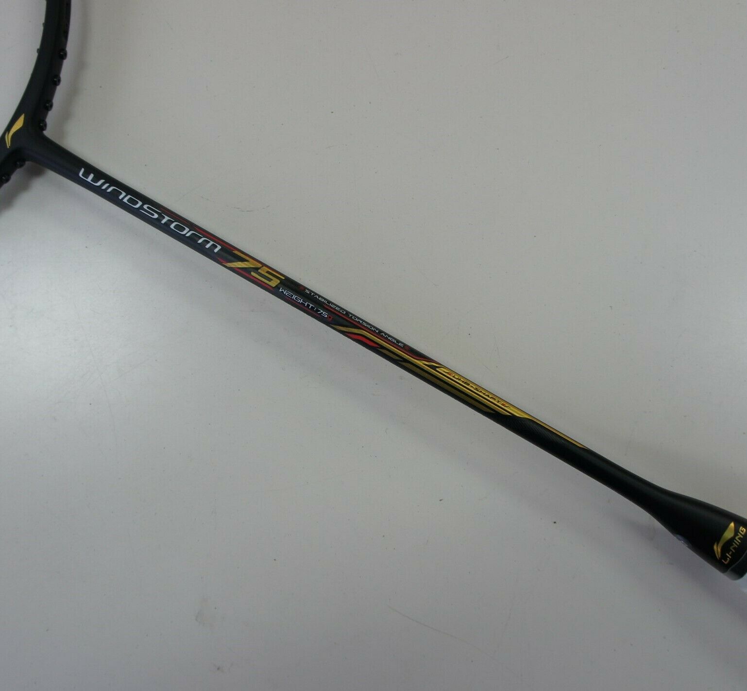 LiNing Windstorm 75 Badminton Racquet, Black/Gold Badminton Store