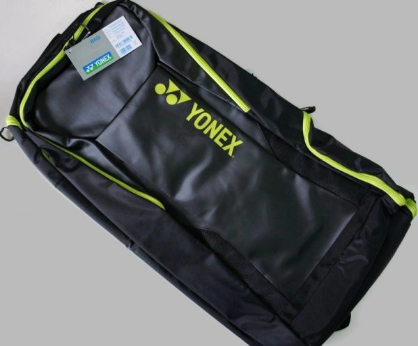 YONEX Full Racquet Ruck Bag 8922EX w/Shoe Pocket, Black/Lime - Image 3