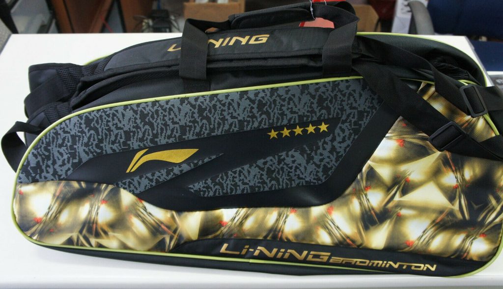 Li Ning 12 in 1 Kit Bag, ABDDN1823, Gold Badminton Store