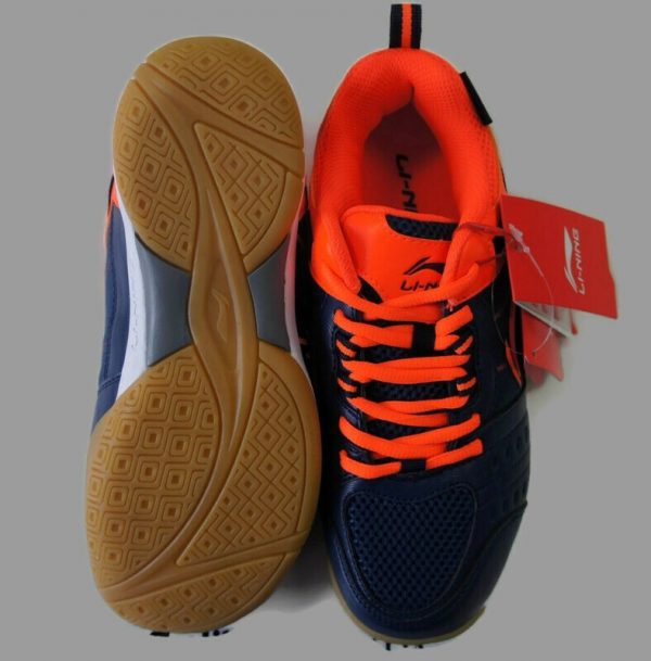 Li Ning Junior Shoes Attack II Navy/Orange, AYTP043-1 - Image 4
