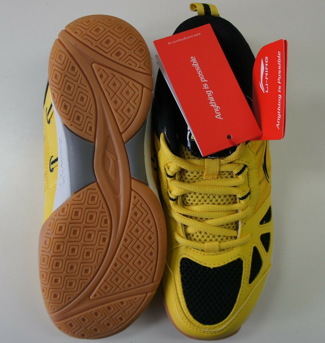 Li Ning Junior Shoes Icon-G3 Yellow/Black, AYTN067-3 - Badminton Store