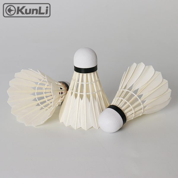 Kunli Bronze Professional Tournament Super Durable White Goose Feather Shuttlecocks - Image 4