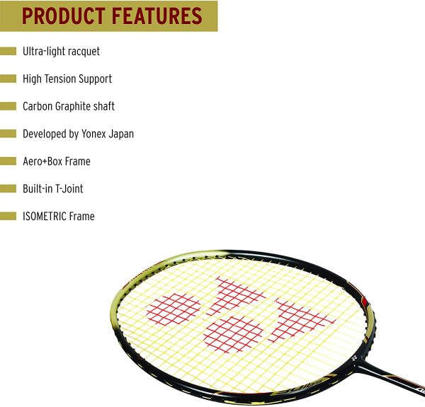Yonex ArcSaber 69 Light Rudy Hartono Limited Edition 5UG5 Black Gold Strung - Image 3